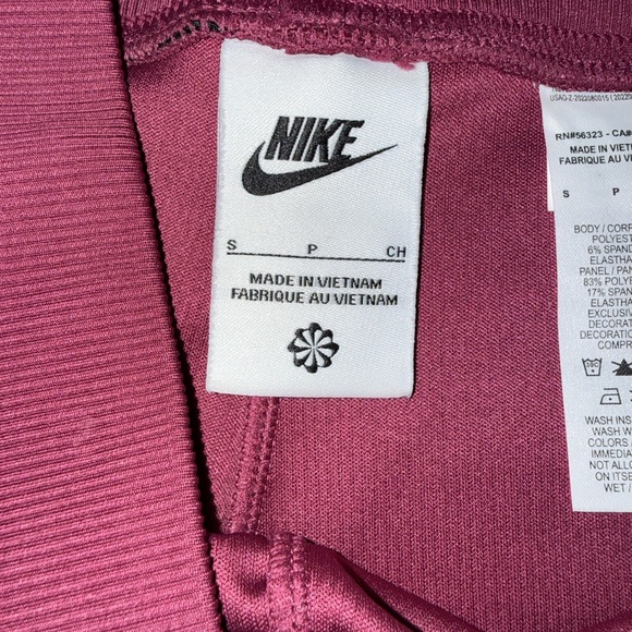Nike Women's Burgundy and Pink Track Pants - Picture 4 of 8